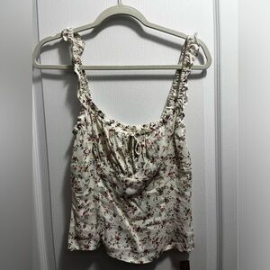 Reformation Cream Floral Camisole